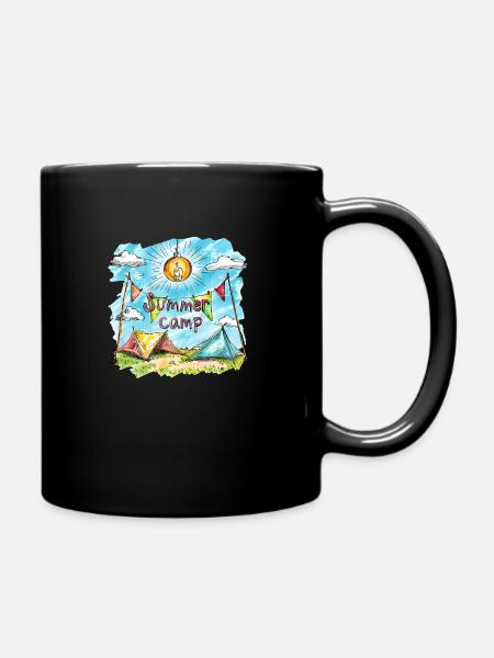 summer camp - Full Colour Mug - black