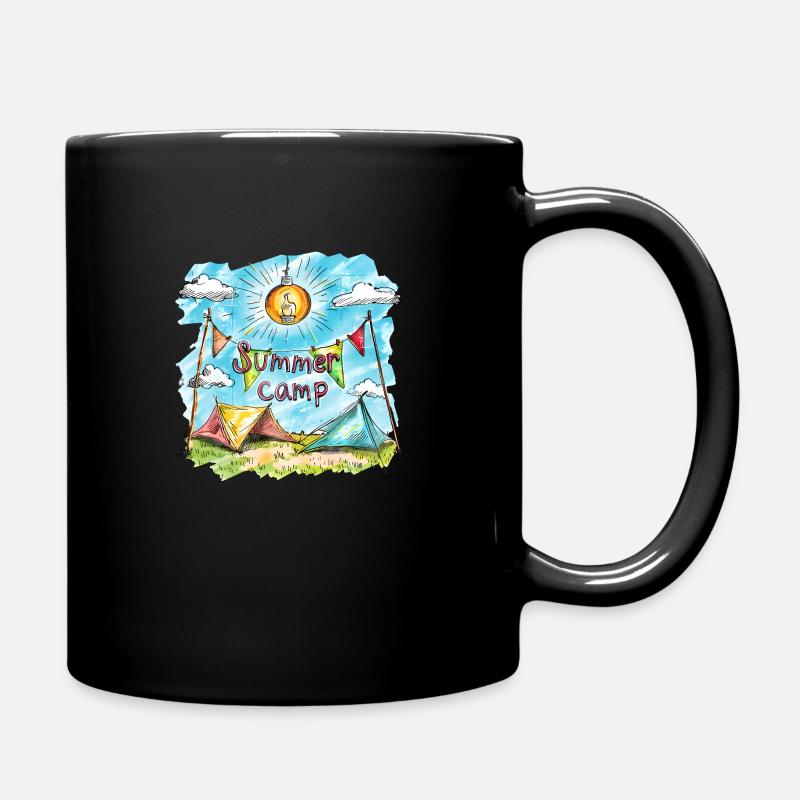 summer camp - Full Colour Mug - black
