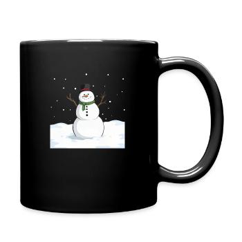 Snowman - Full Colour Mug - black - Right