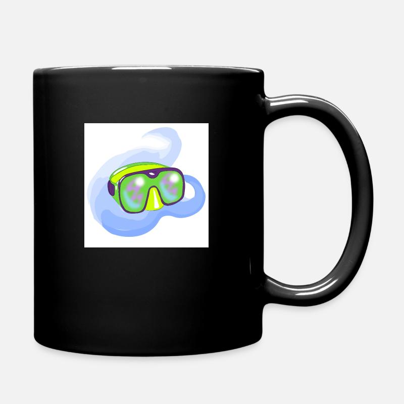 Lunettes de plongée - Mug uni - noir