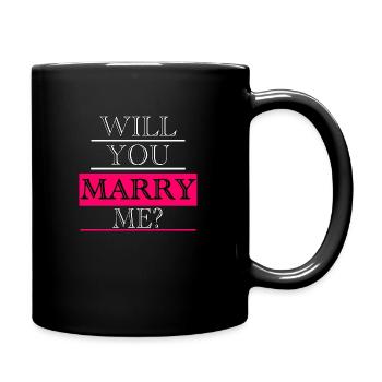 Veux-tu m'épouser - Mug uni - noir - Droite