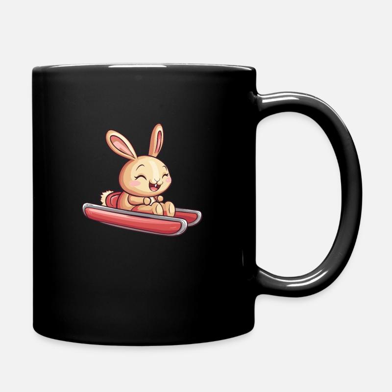 hase winter wintersport - Tasse einfarbig - Schwarz
