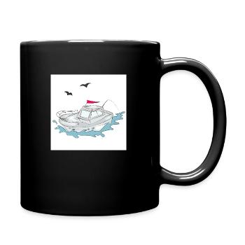 Fun Yacht - Tasse einfarbig - Schwarz - Rechts