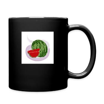 Red watermelon - Full Colour Mug - black - Right