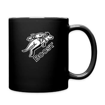 Kangaroo With Jetpack - Boost Design - Full Colour Mug - black - Right