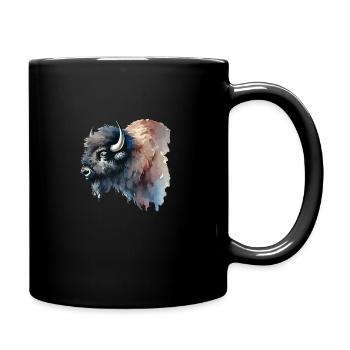 Bison Painting - Full Colour Mug - black - Right