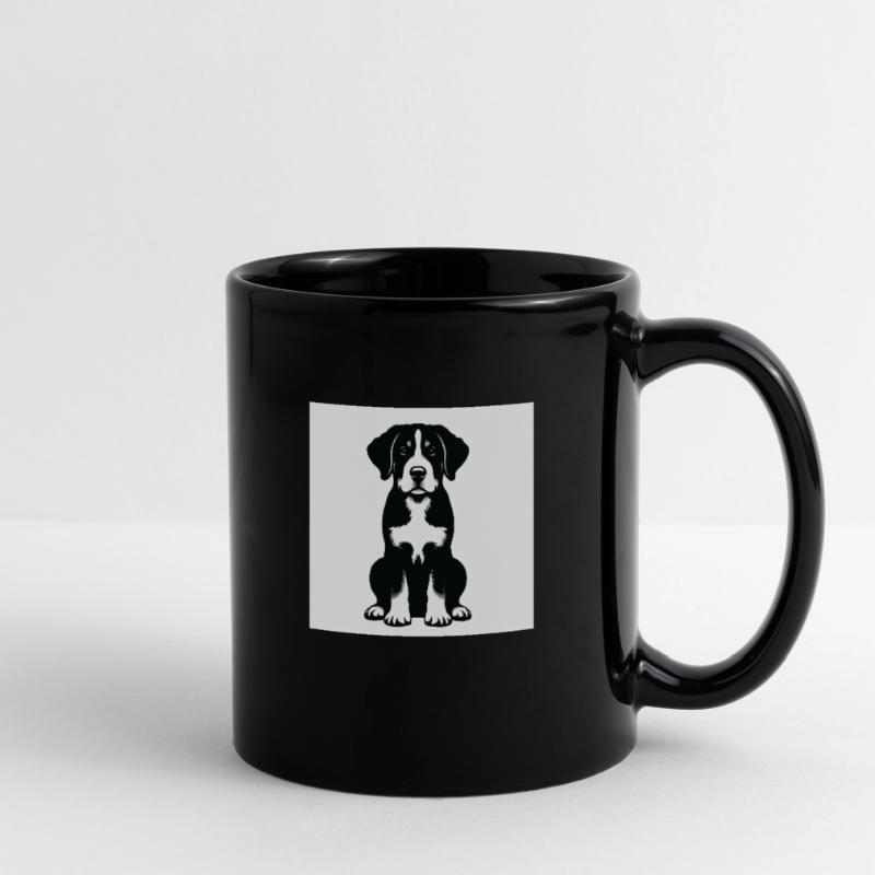 Frontale Silhouette Tasse einfarbig