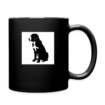 Schwarze Silhouette GSS sitzend - Tasse einfarbig - Schwarz - Rechts