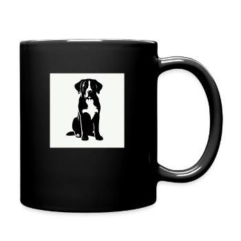 Schwarze Silhouette - Tasse einfarbig - Schwarz - Rechts