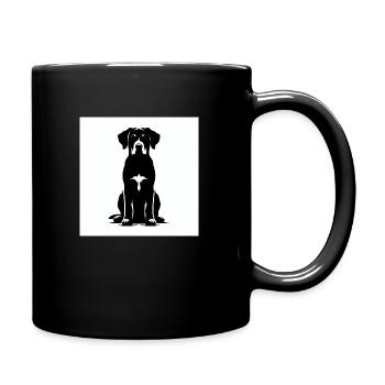 Sennenhund Silhouette - Tasse einfarbig - Schwarz - Rechts