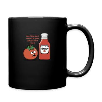 Save The Tomato - Tasse einfarbig - Schwarz - Rechts