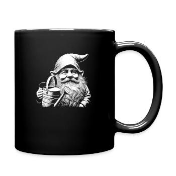 Gartenzwerg - Tasse einfarbig - Schwarz - Rechts