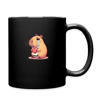 Capybara - Tasse einfarbig - Schwarz - Rechts
