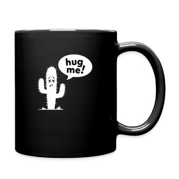 Fais-moi un câlin! - Cactus drôle - Mug uni - noir - Droite