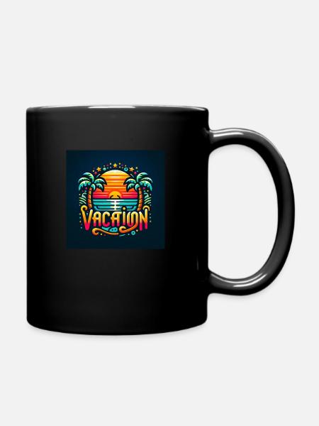 Vacation Design - Tasse einfarbig - Schwarz