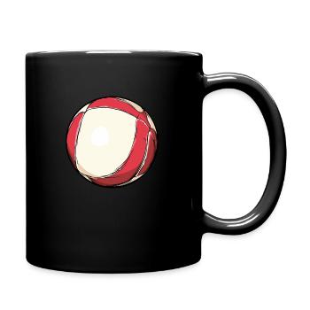 Volleyball Ball - Tasse einfarbig - Schwarz - Rechts