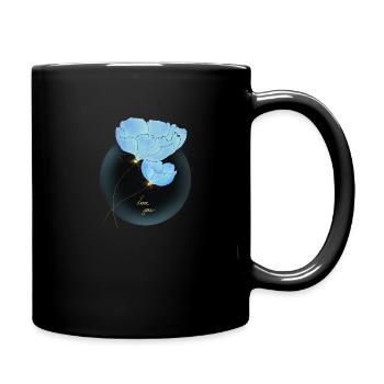 love you - Tasse einfarbig - Schwarz - Rechts