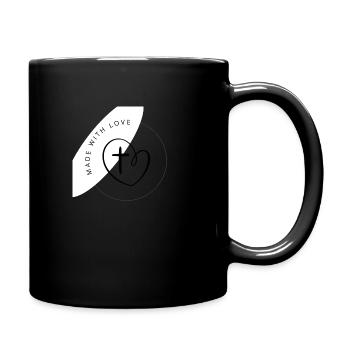 geliebt - Tasse einfarbig - Schwarz - Rechts