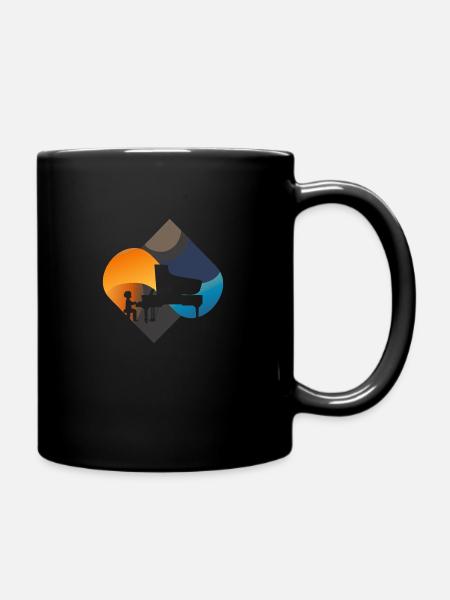 Instrument Klavier - Tasse einfarbig - Schwarz