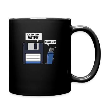 Ich Bin Dein Vater Diskette USB Stick - Tasse einfarbig - Schwarz - Rechts