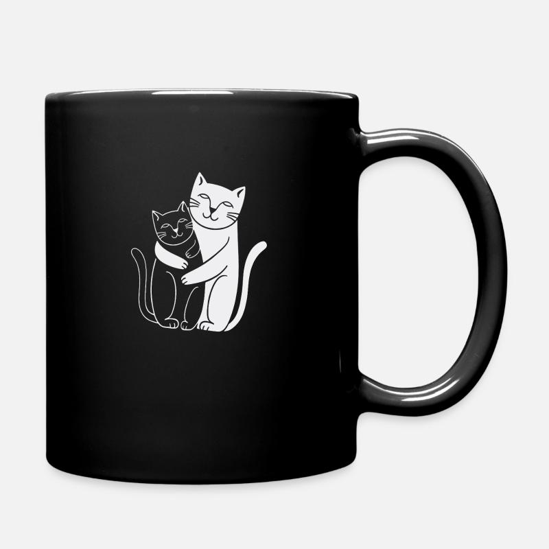 Chat Blanc & chat noir - Mug uni - noir