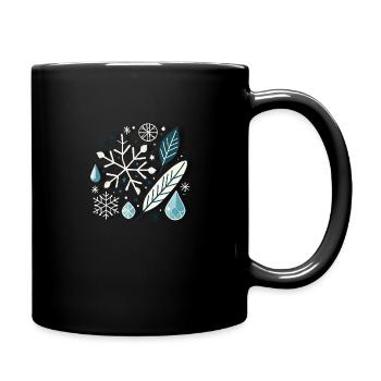 Winter - Tasse einfarbig - Schwarz - Rechts