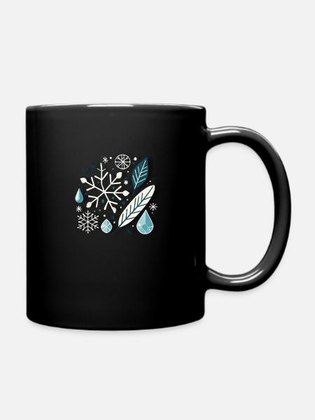 Winter - Tasse einfarbig - Schwarz