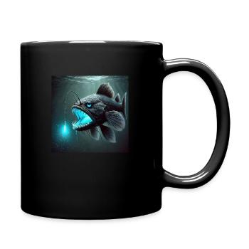 Anglerfisch - Tasse einfarbig - Schwarz - Rechts