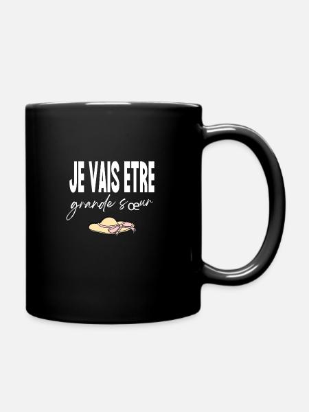 je vais etre grande sœur - Mug uni - noir