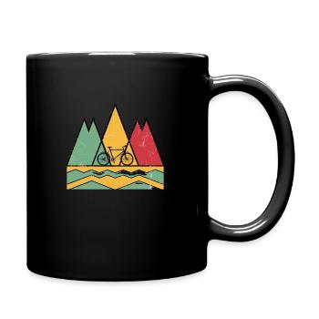 Radtouren - Tasse einfarbig - Schwarz - Rechts