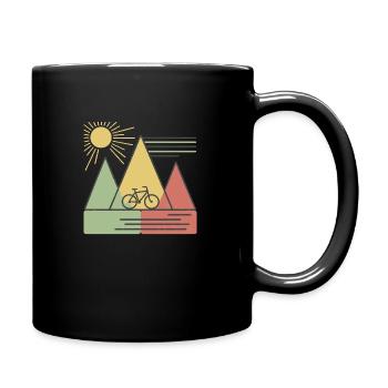 Radtouren - Tasse einfarbig - Schwarz - Rechts