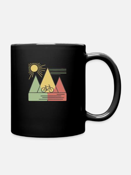 Radtouren - Tasse einfarbig - Schwarz