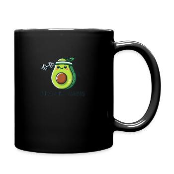 Healthy Gains 🥑💪 - Tasse einfarbig - Schwarz - Rechts