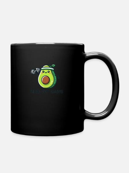 Healthy Gains 🥑💪 - Full Colour Mug - black