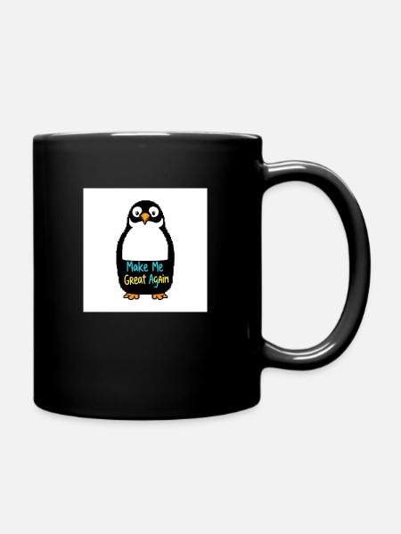 Pinguin - Tasse einfarbig - Schwarz