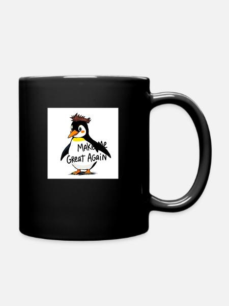 Pinguin - Tasse einfarbig - Schwarz
