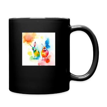 Osterhasen - Tasse einfarbig - Schwarz - Rechts