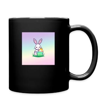 Ei und Hase – Paskalypso - Tasse einfarbig - Schwarz - Rechts