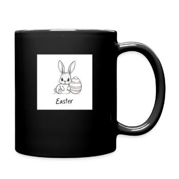 Osterhase - Tasse einfarbig - Schwarz - Rechts