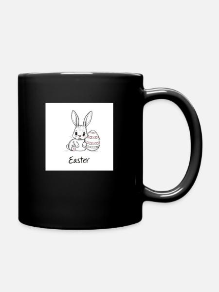 Osterhase - Tasse einfarbig - Schwarz