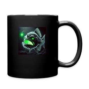 Anglerfisch - Grün - Tasse einfarbig - Schwarz - Rechts