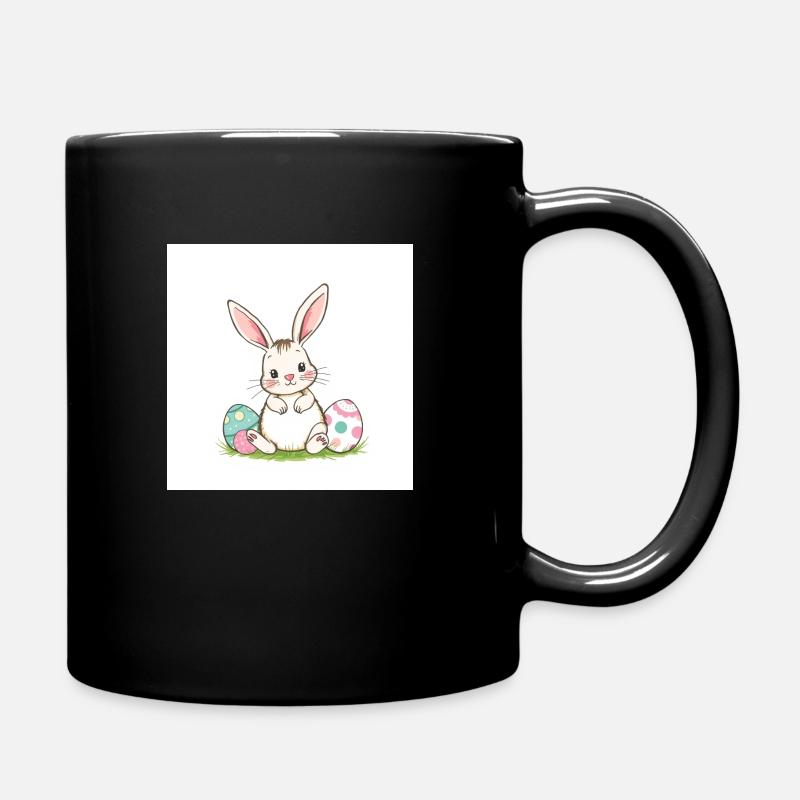 Süßer Osterhase - Tasse einfarbig - Schwarz
