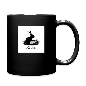 Lustige Ostereiersuche - Tasse einfarbig - Schwarz - Rechts