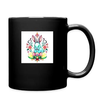 Ei-Catcher: Hase Edition - Tasse einfarbig - Schwarz - Rechts