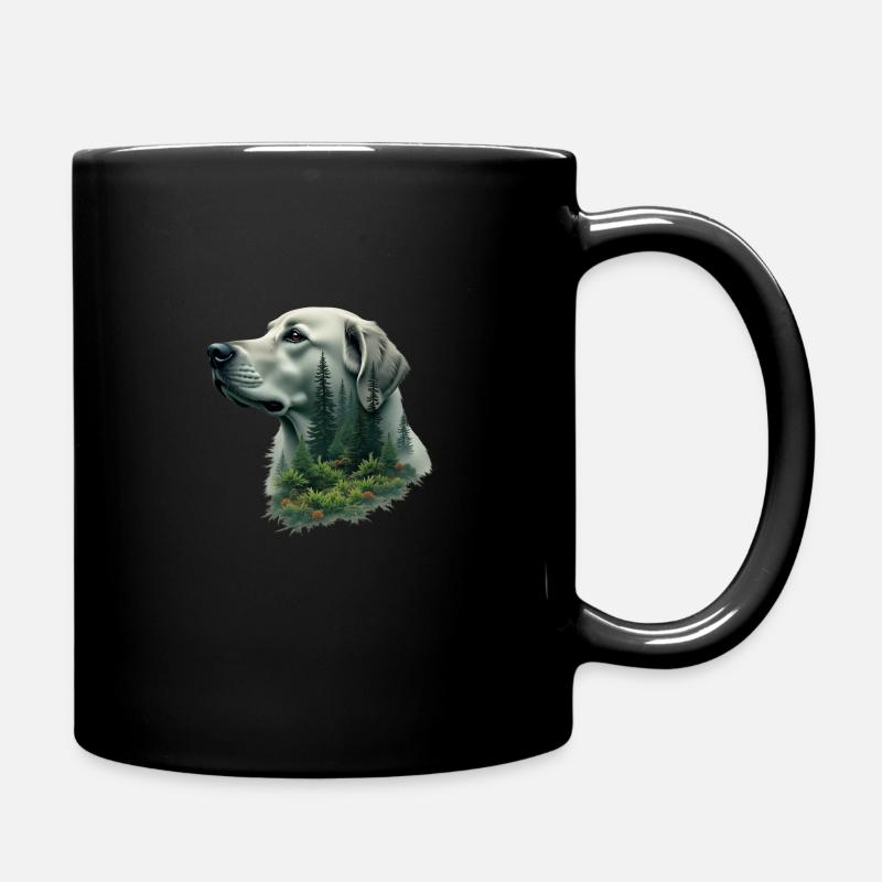 Forêt de Golden Retriever - Mug uni - noir