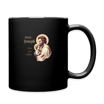 Heiliger Josef - Tasse einfarbig - Schwarz - Rechts