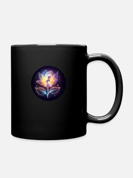 Leuchtende Fee - Tasse einfarbig - Schwarz