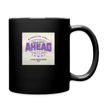 Surfer Ahead - Tasse einfarbig - Schwarz - Rechts