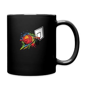 Bunte Basketball Tie Dye Farbe Splash Hoop Net - Tasse einfarbig - Schwarz - Rechts