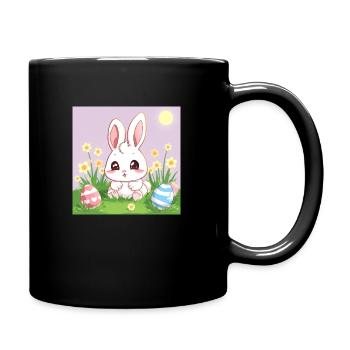 „Osterfreude pur!“ - Tasse einfarbig - Schwarz - Rechts